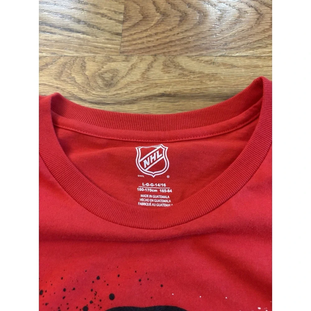 NWT Chicago Blackhawks‎ NHL Long Sleeve Shirt Size Youth 14/16 XL Red Hockey